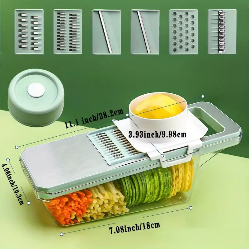 ChopMaster 6-in-1 Manual Vegetable Chopper – Ultimate Kitchen Slicer for Fast, Easy Prep Description: