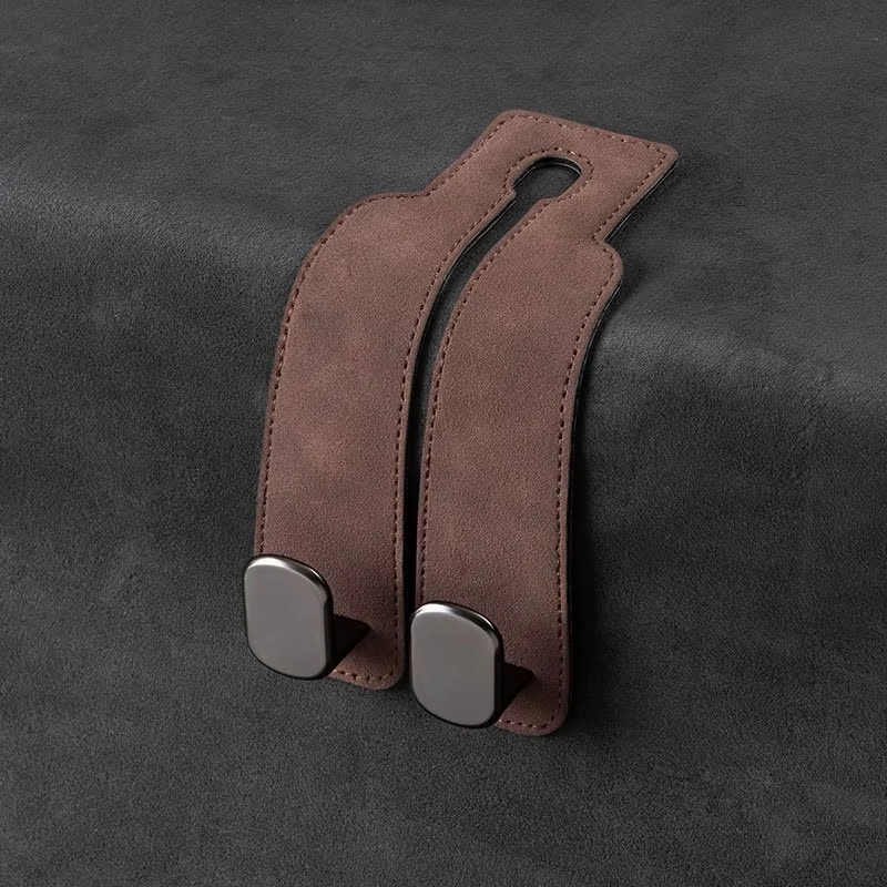 Luxury Suede Double Hook Organizer – Premium Rear Seat Backrest Hook for Changan CS Series & Eado